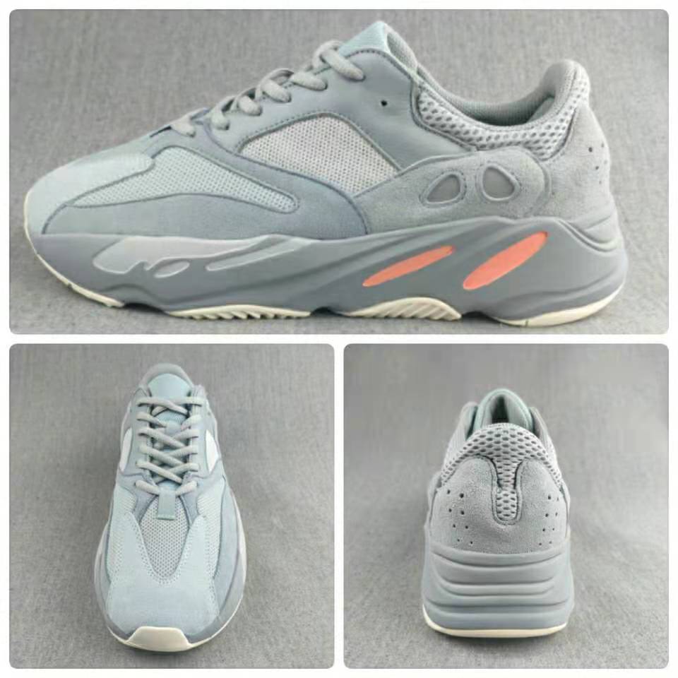 Nike Yeezy 700 V2 Shoes in Blue Grey and Coral