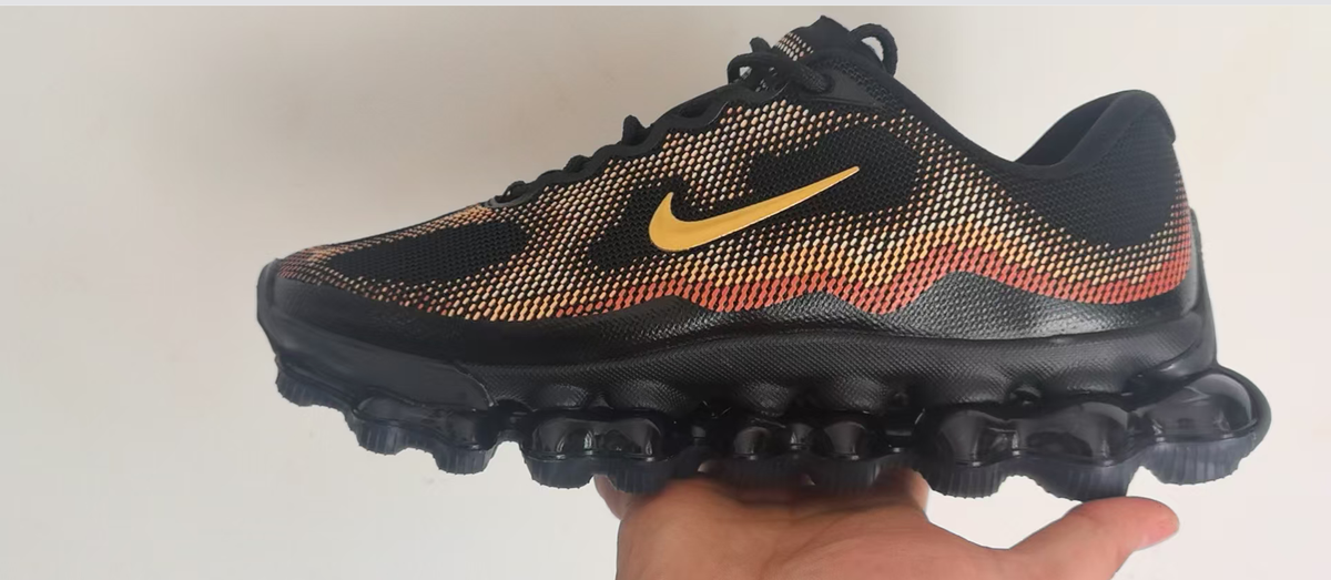 Nike Air Liquid Max Running Sneakers, Black and Coral