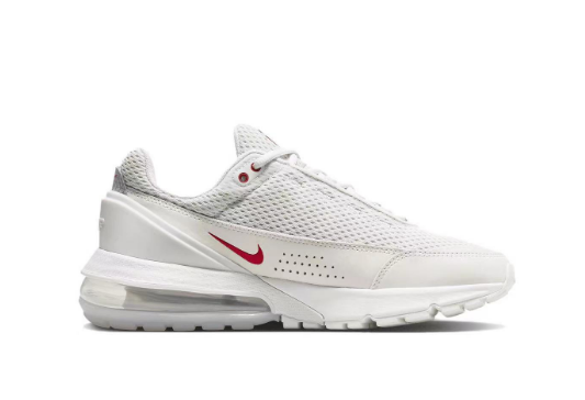 Nike White Grey Red Mesh Sneakers