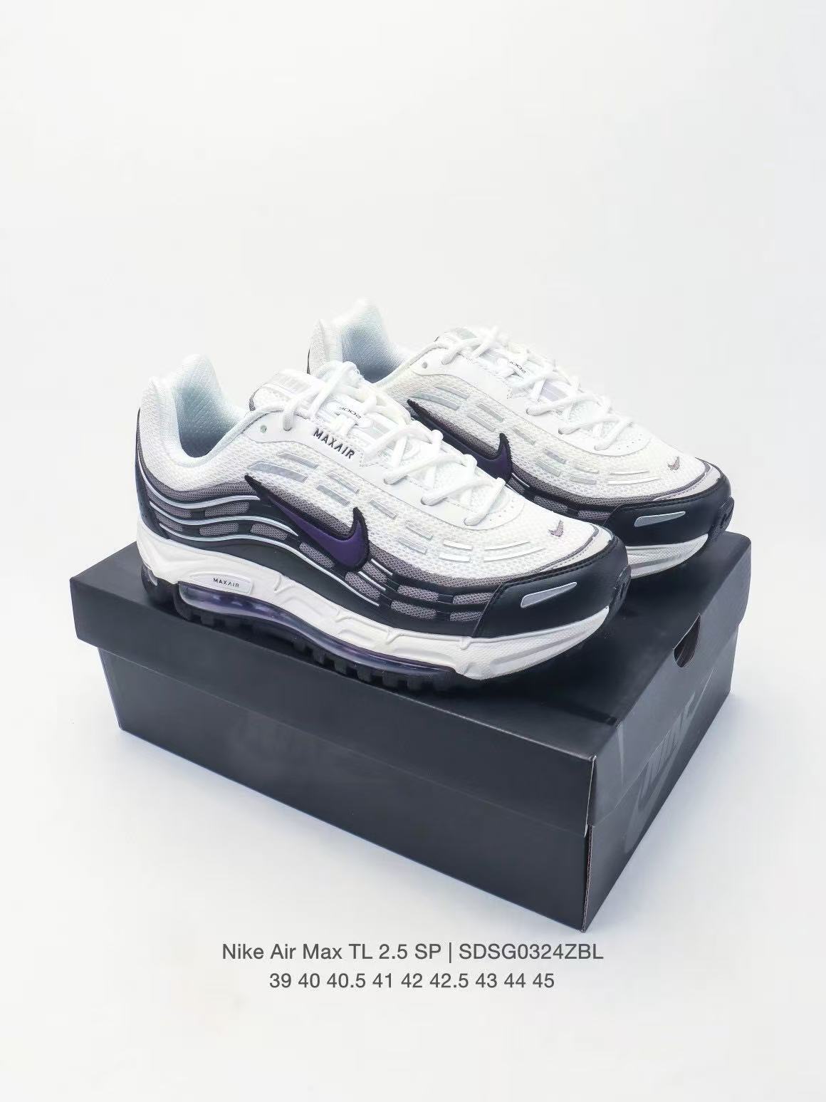 Nike Air Max TL 2.5 SP White Purple Sneakers SDSG0324ZBL