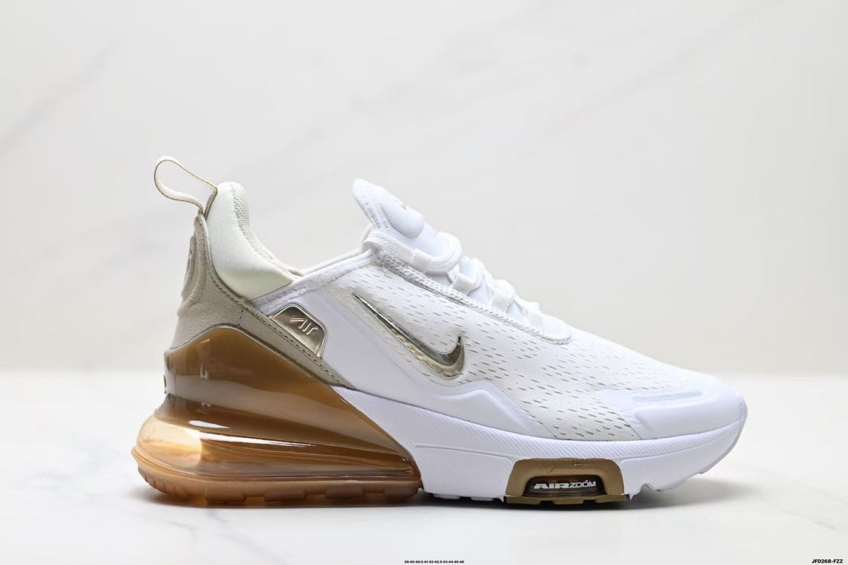 Nike Air Max 720 White and Tan Sneakers