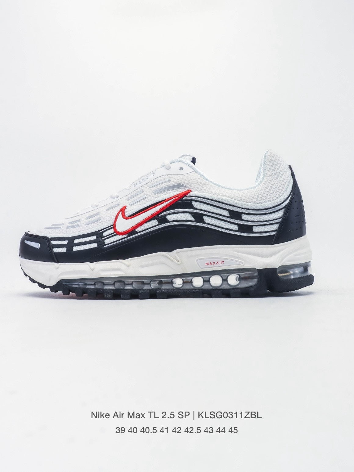 Nike Air Max TL 2.5 White and Navy Sneakers
