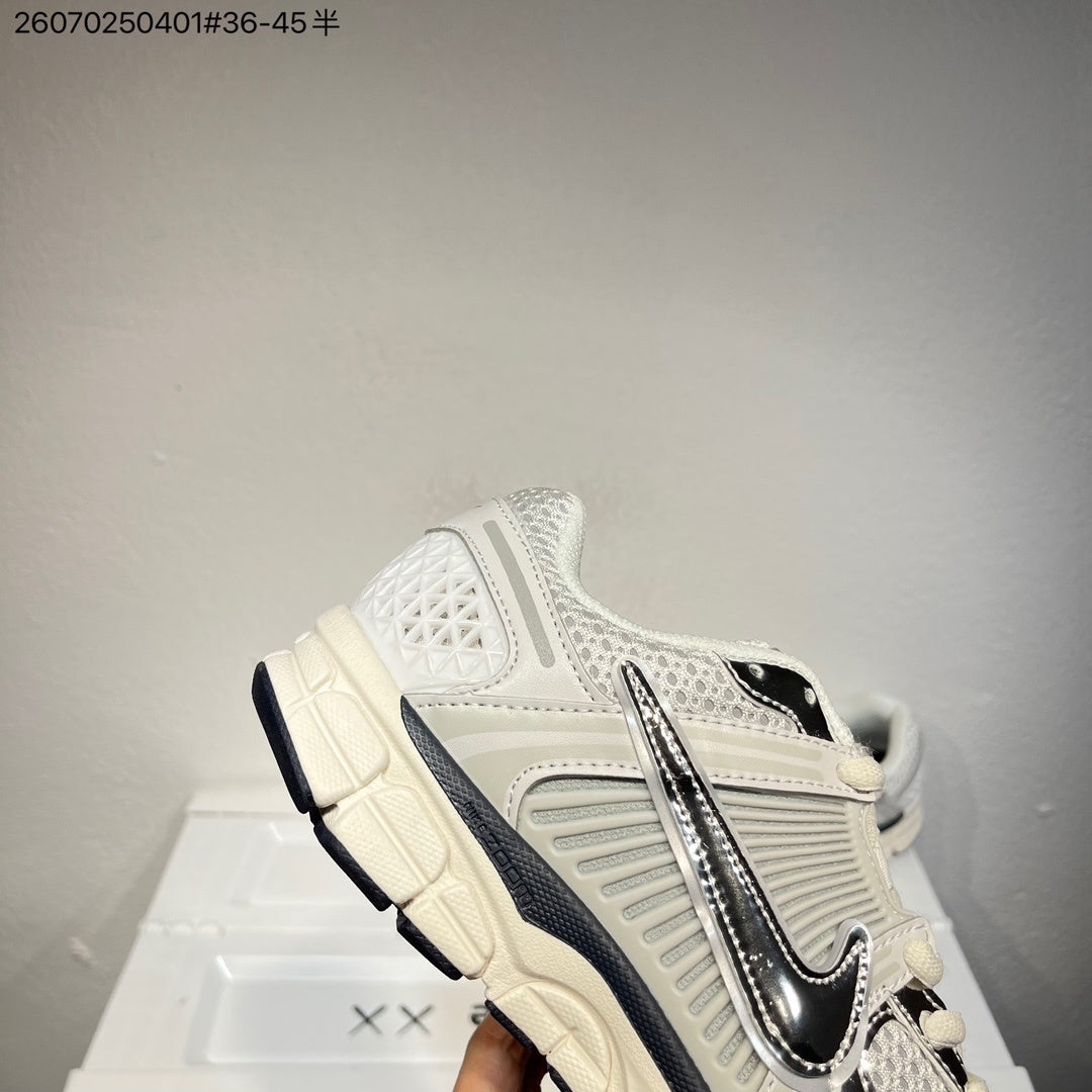 Nike Air Zoom Vomero 5 Sneakers, White and Black