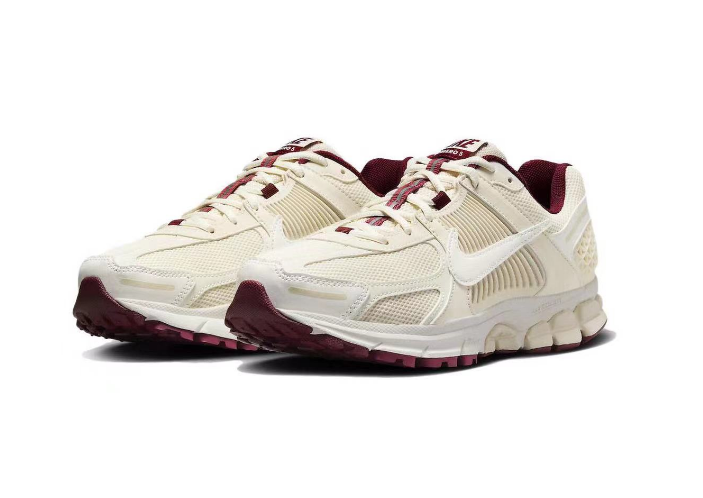Nike Zoom Vomero 5 Sneakers in Sail and Burgundy