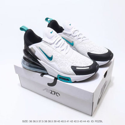 Nike Air Max 270 White Black Teal Sneakers