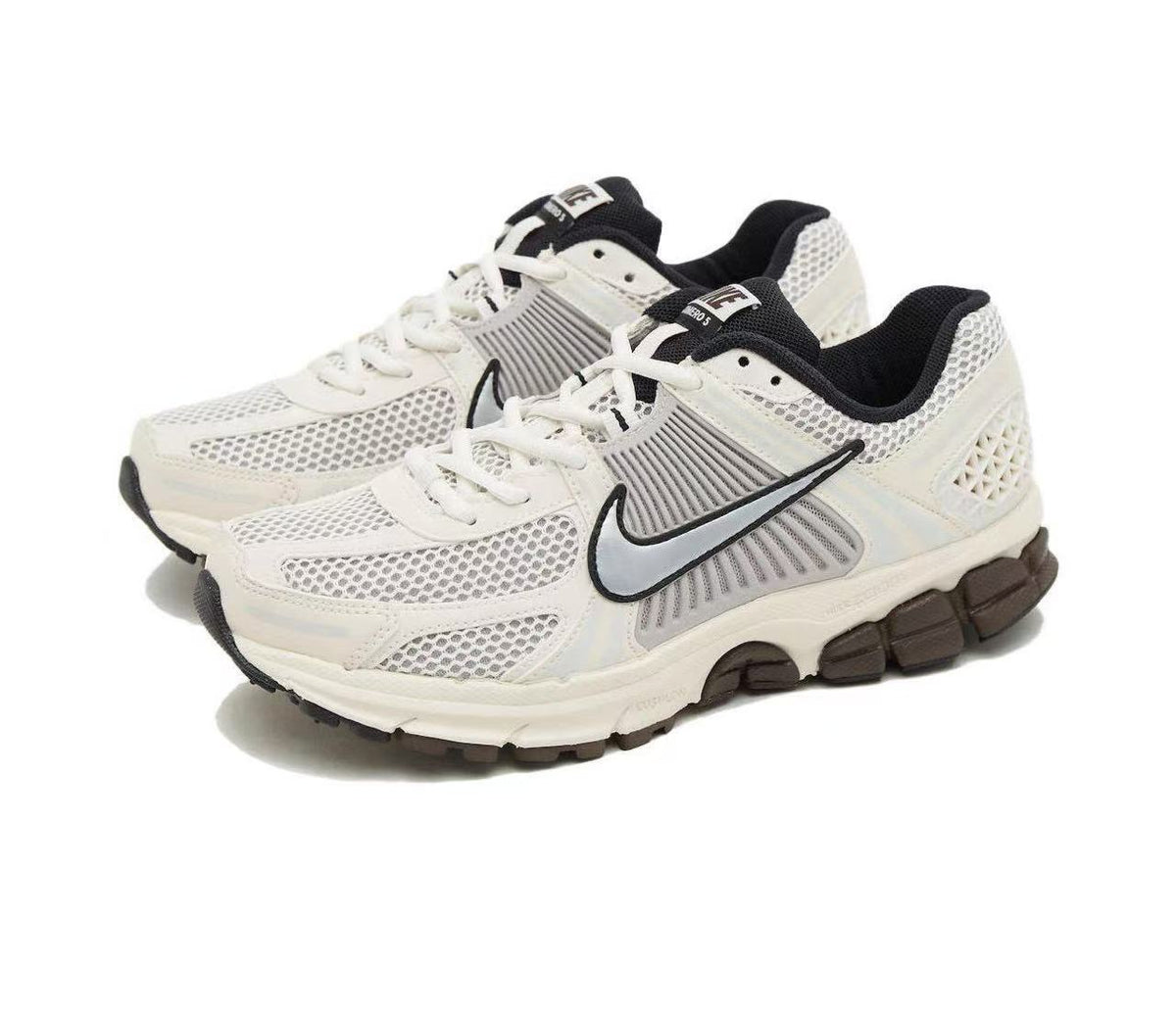 Nike Vomero 5 Sneakers in Metallic Silver and White