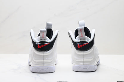 Nike Air More Uptempo White and Black Basketball Sneakers