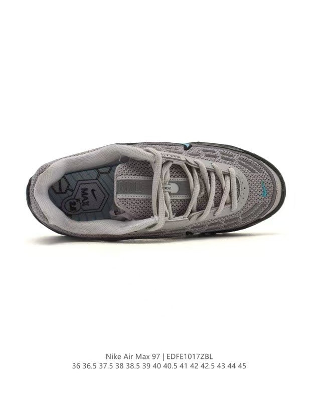 Nike Air Max 97 Grey and Black Sneakers EDE1017ZBL