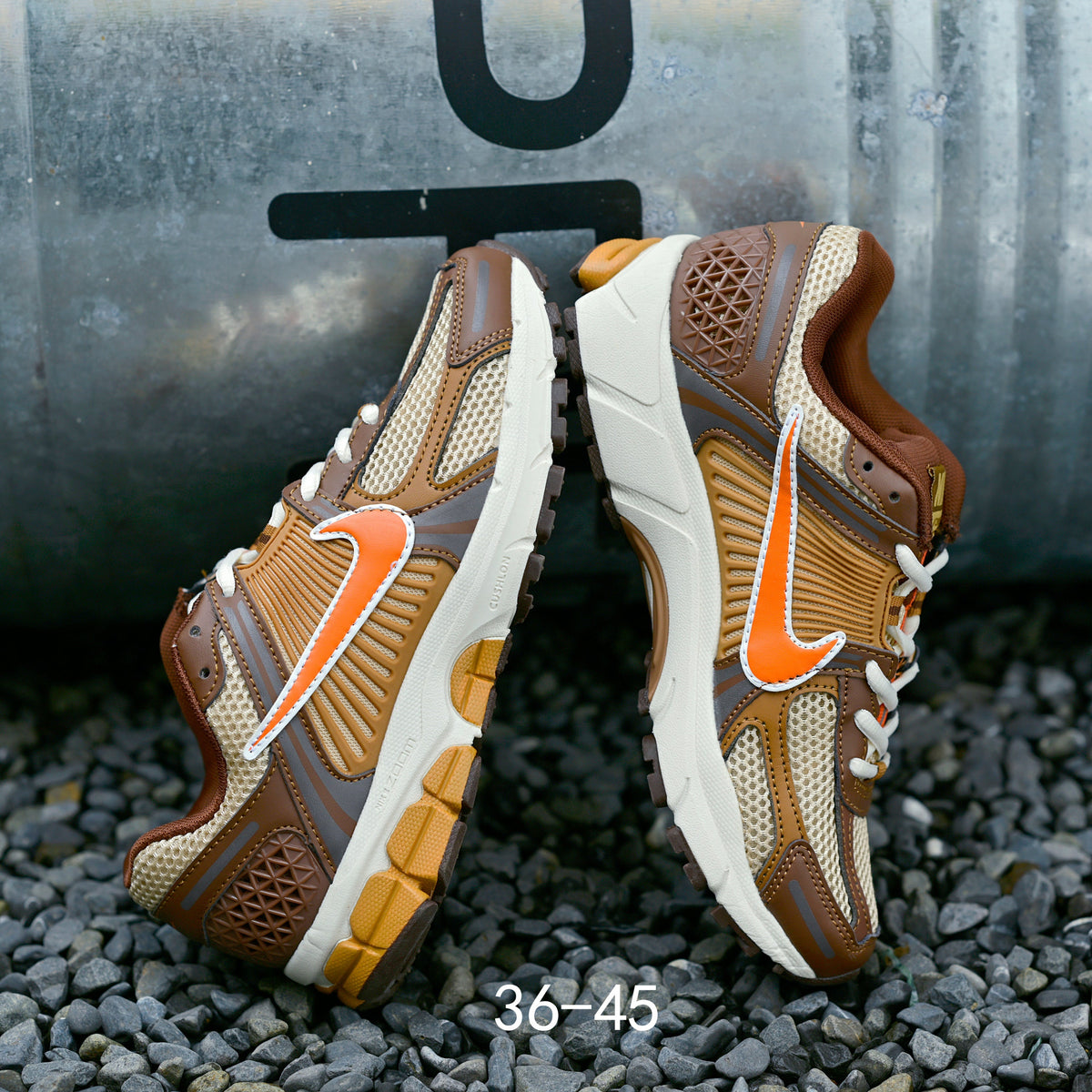 Nike Air Zoom Vomero 5 Sneakers in Brown and Orange