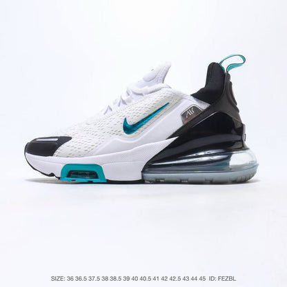 Nike Air Max 270 White Black Teal Sneakers
