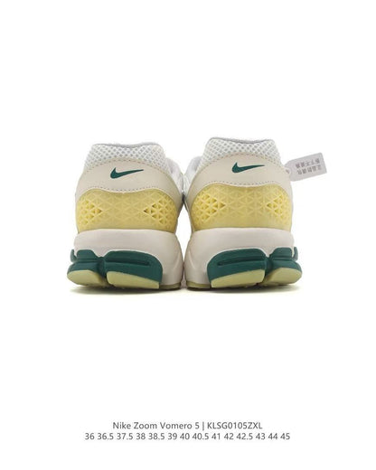Nike Zoom Vomero 5 Sneakers, Light Grey and Yellow Green