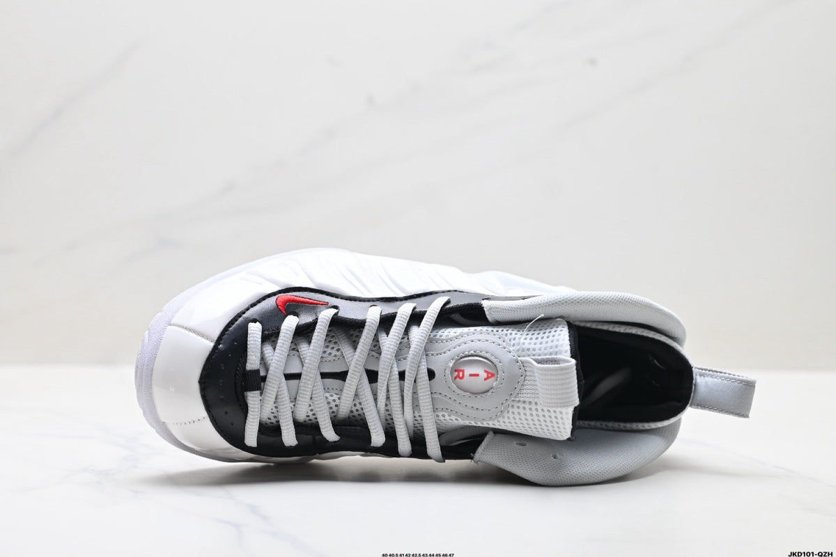 Nike Air More Uptempo White and Black Basketball Sneakers