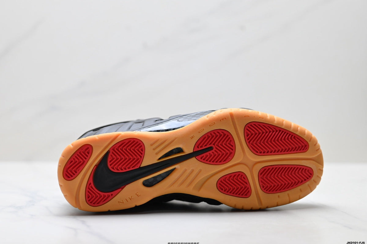 Nike Air Foamposite One Black Red Gum Sneakers