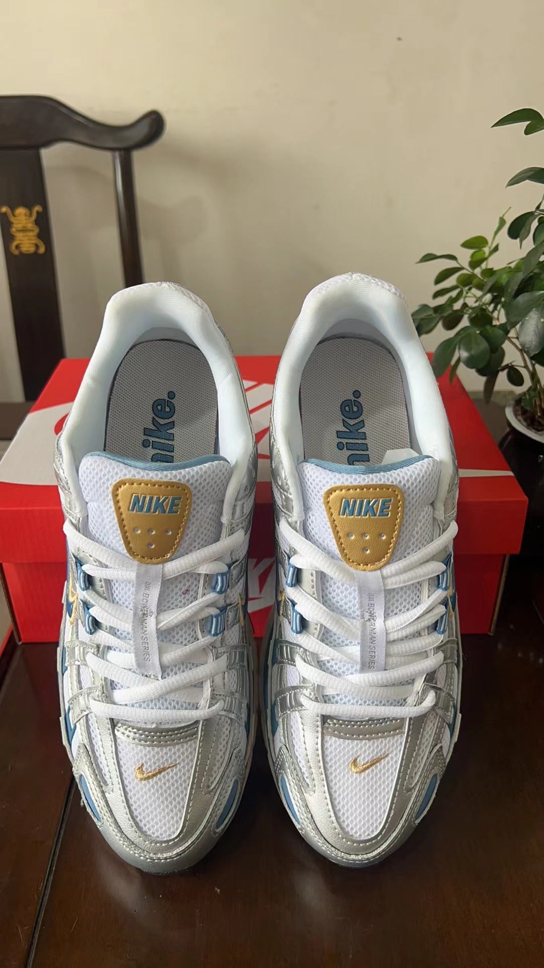 Nike P-6000 Sneakers White Grey Blue HJ7246-100