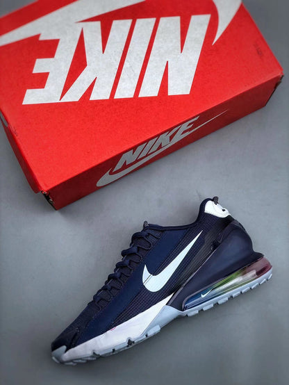 Nike Air Max 270 React Sneakers in Navy and White