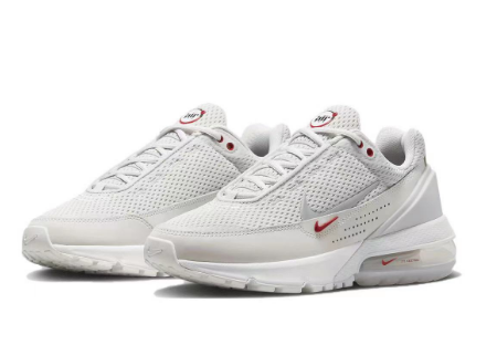 Nike White Grey Red Mesh Sneakers
