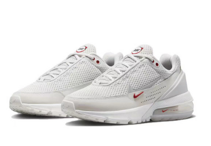 Nike White Grey Red Mesh Sneakers