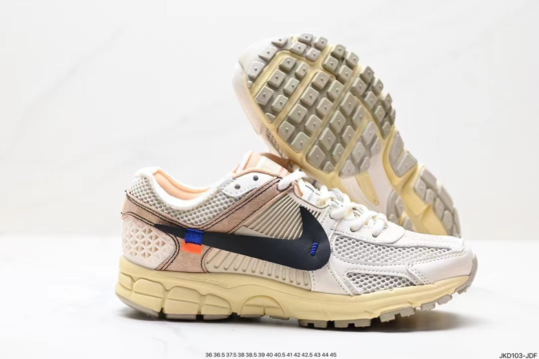 Nike Air Zoom Vomero 5 Running Shoes, White and Beige