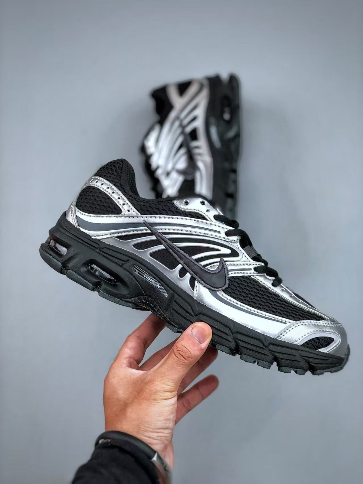 Nike Air Max Moto 2K Black and White Running Shoes