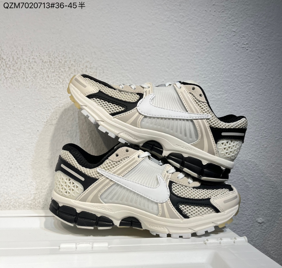 Nike Air Zoom Vomero 5 Sneakers in White, Black and Beige