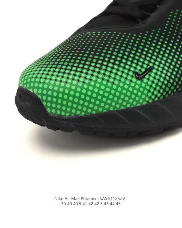 Nike Air Max Phoenix Black and Green Sneakers SAG112ZVL