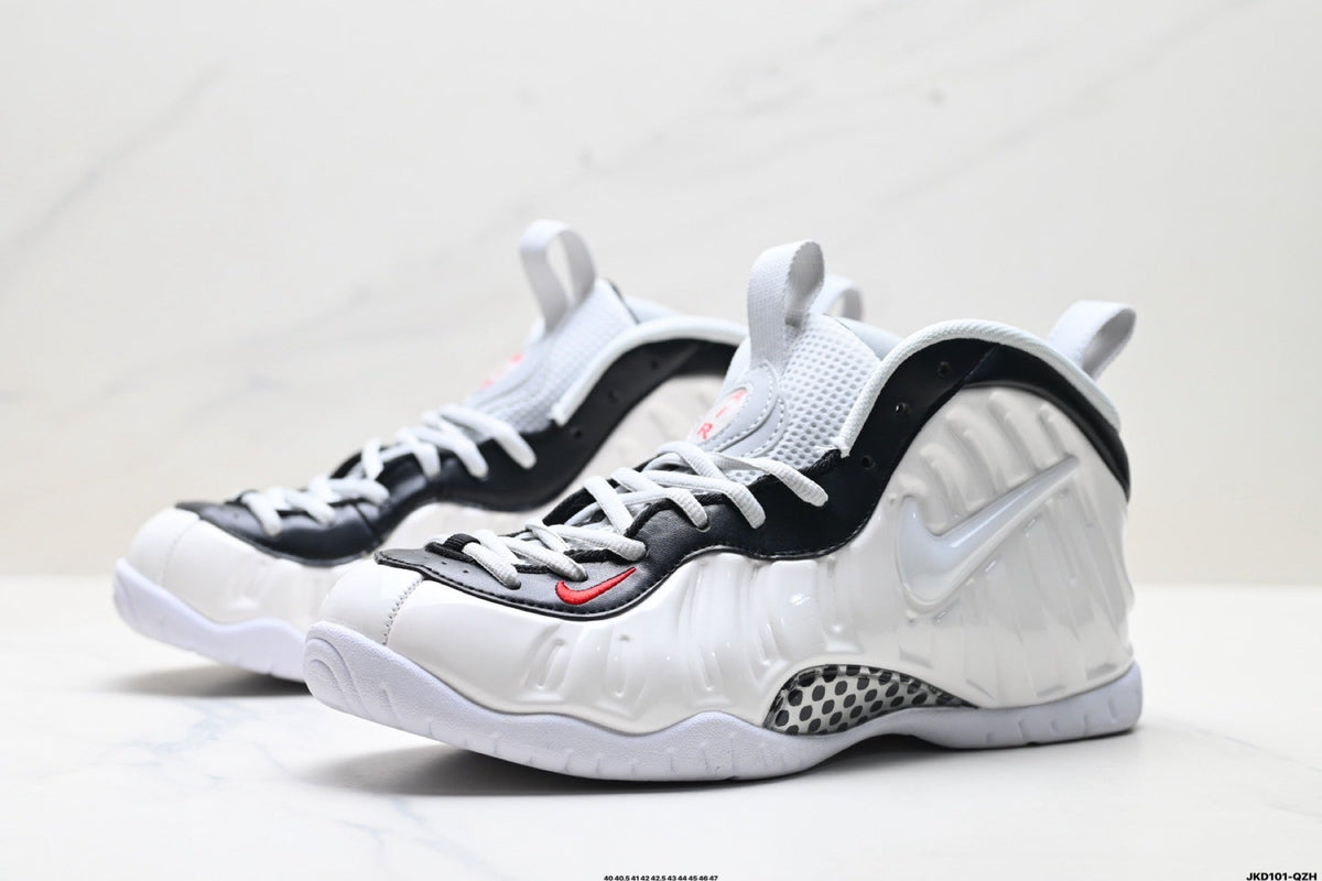 Nike Air More Uptempo White and Black Basketball Sneakers
