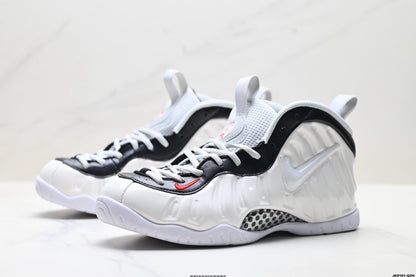 Nike Air More Uptempo White and Black Basketball Sneakers