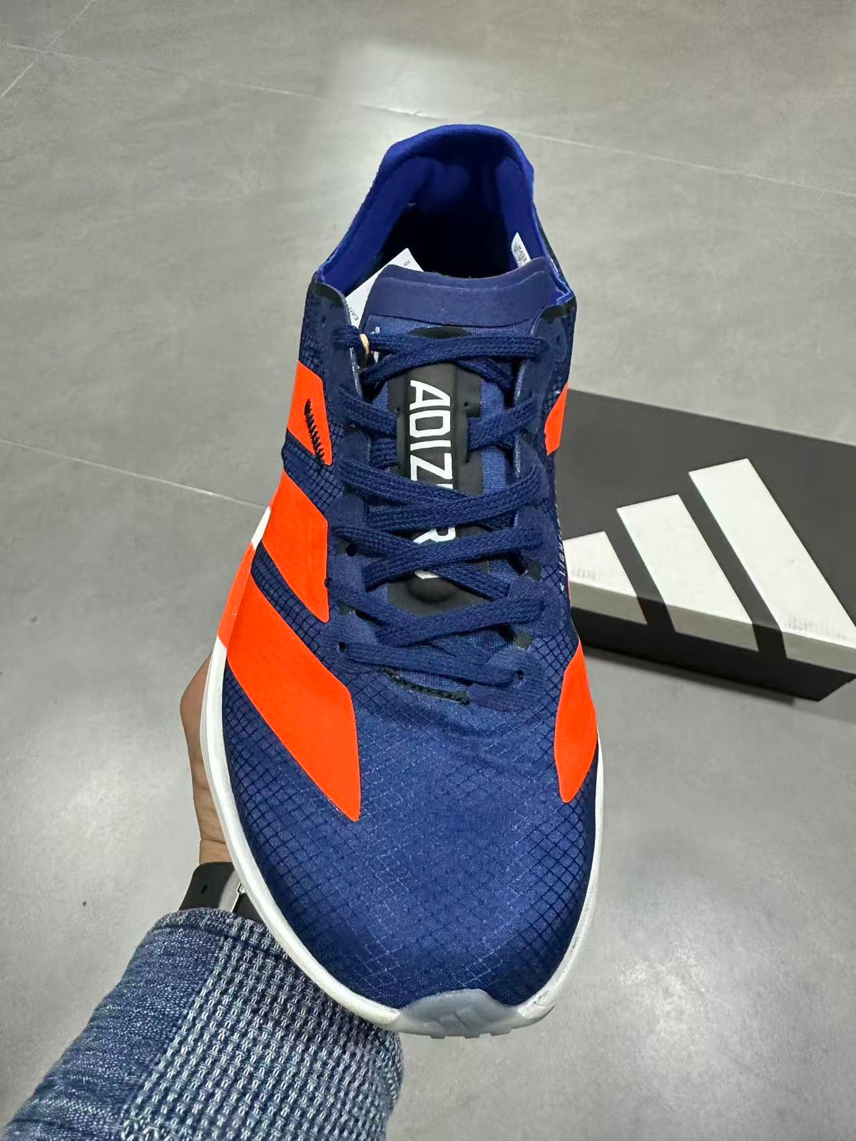 Nike Adizero Lightstrike Pro Running Shoes, Navy and Orange