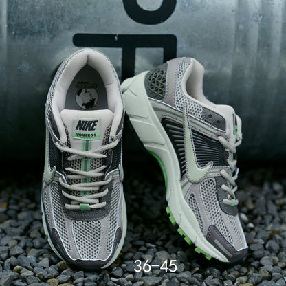 Nike Air Zoom Vomero 5 Sneakers in Gray and Volt Green
