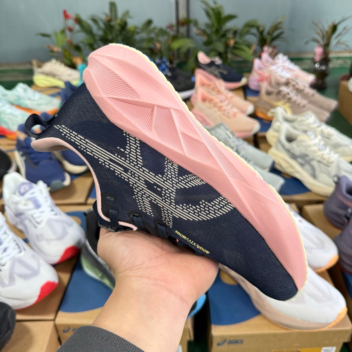 Nike H8 Pink and Navy Running Sneakers