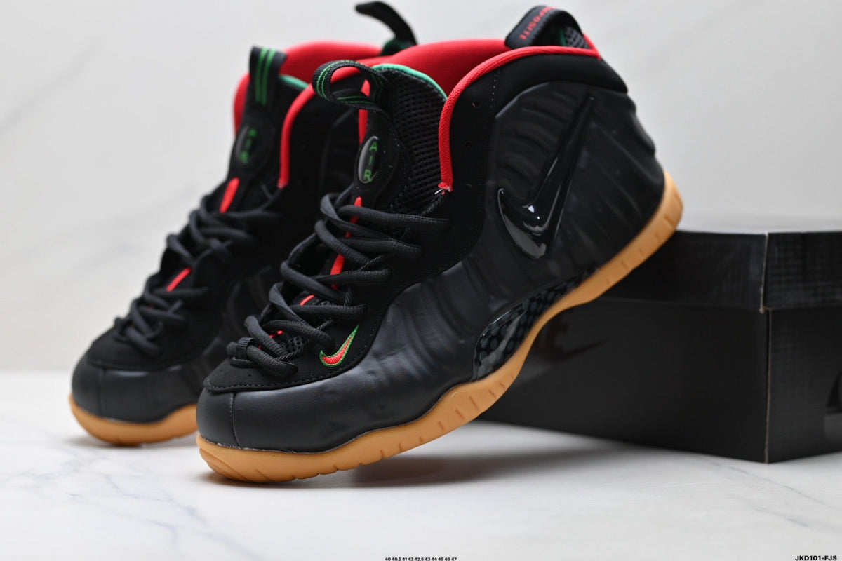 Nike Air Foamposite One Black Red Gum Sneakers