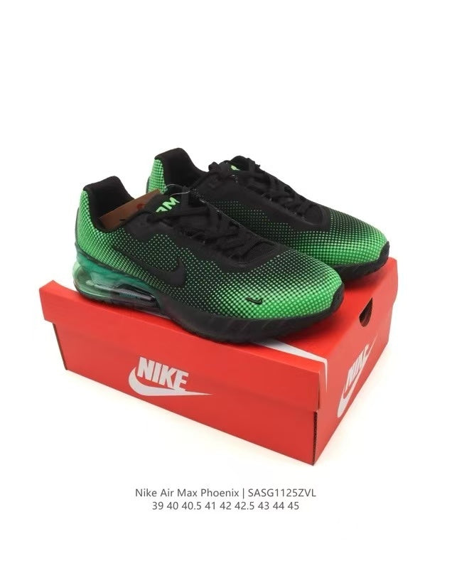Nike Air Max Phoenix Black and Green Sneakers SAG112ZVL