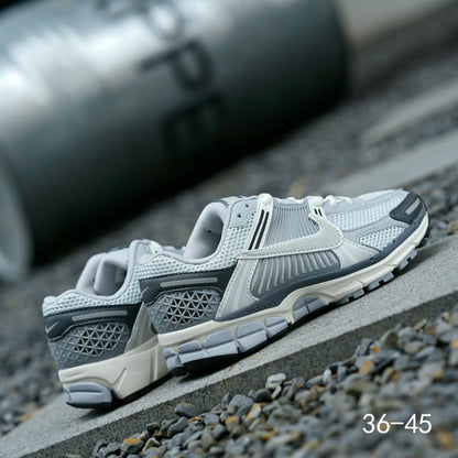 Nike Air Zoom Vomero 5 Sneakers in Light Gray and Navy