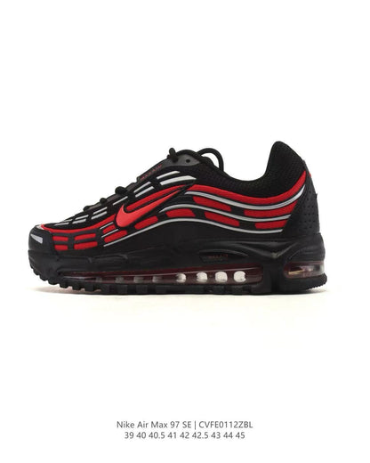 Nike Air Max 97 SE Black Red Sneakers CVFE0112ZBL