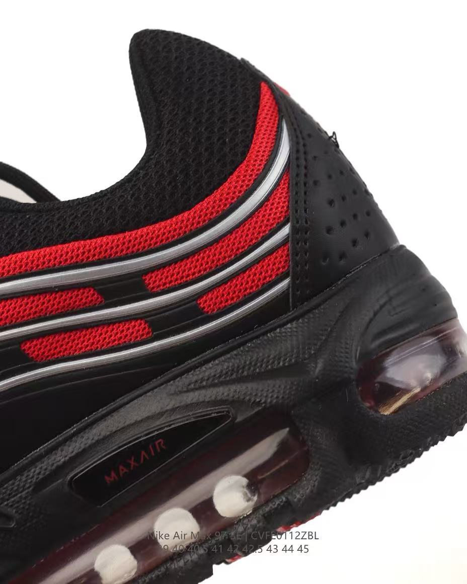 Nike Air Max 97 SE Black Red Sneakers CVFE0112ZBL
