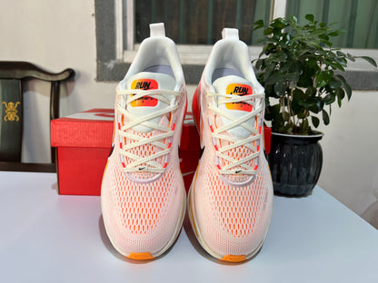 Nike Vomero 18 Running Shoes, White and Coral