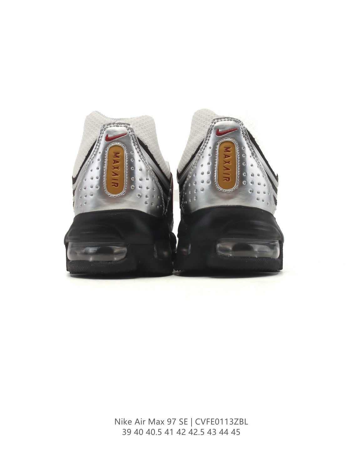 Nike Air Max 97 SE White Silver Gold Sneakers CVFF013ZBL