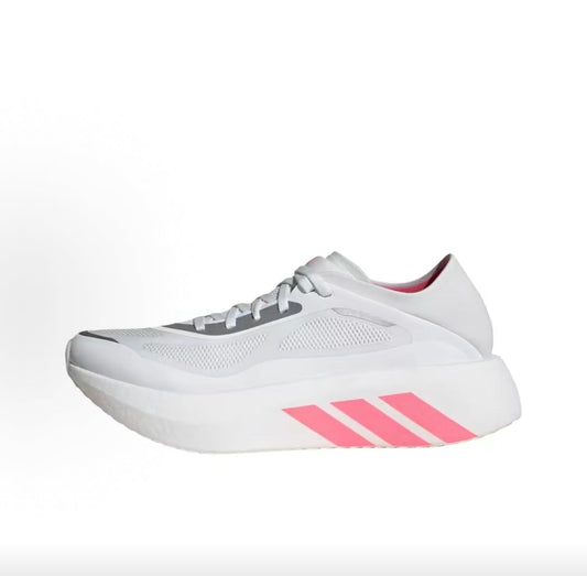 Nike White and Red Three-Stripe Running Shoes