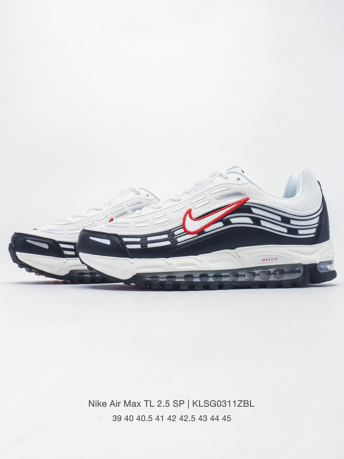 Nike Air Max TL 2.5 White and Navy Sneakers