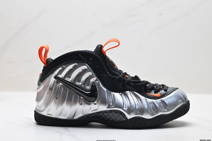 Nike Air Foamposite Max Sneakers Black Silver Orange