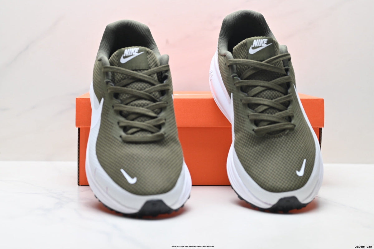 Nike Revolution 8 Olive Green and White Running Shoes