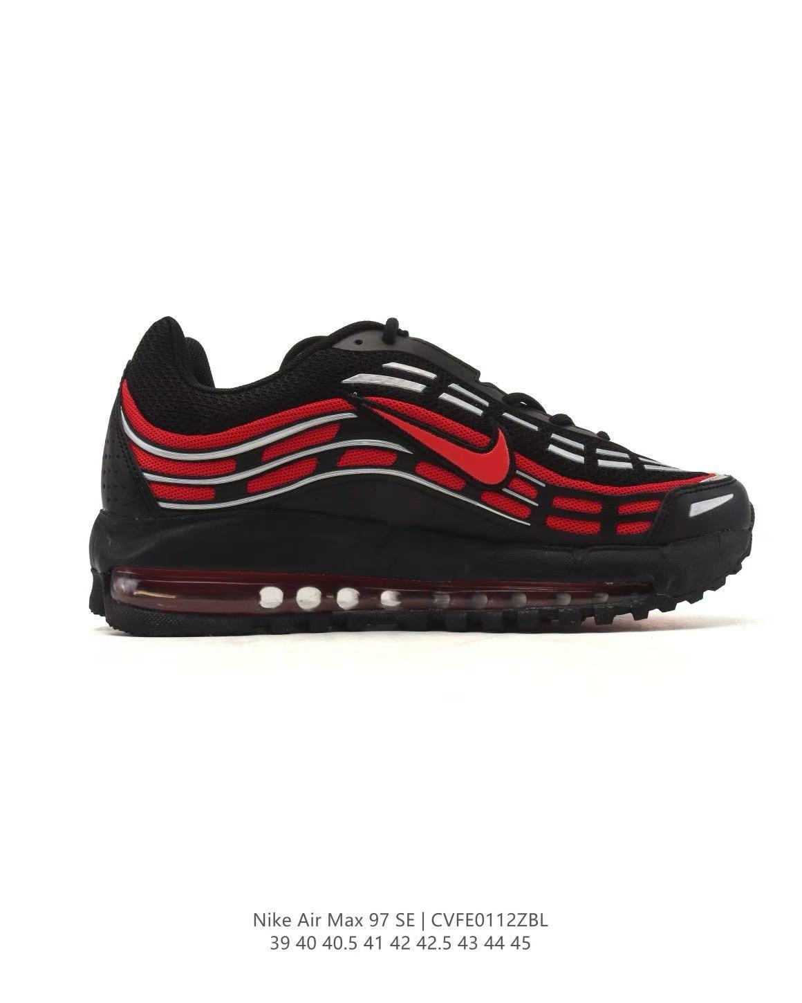 Nike Air Max 97 SE Black Red Sneakers CVFE0112ZBL
