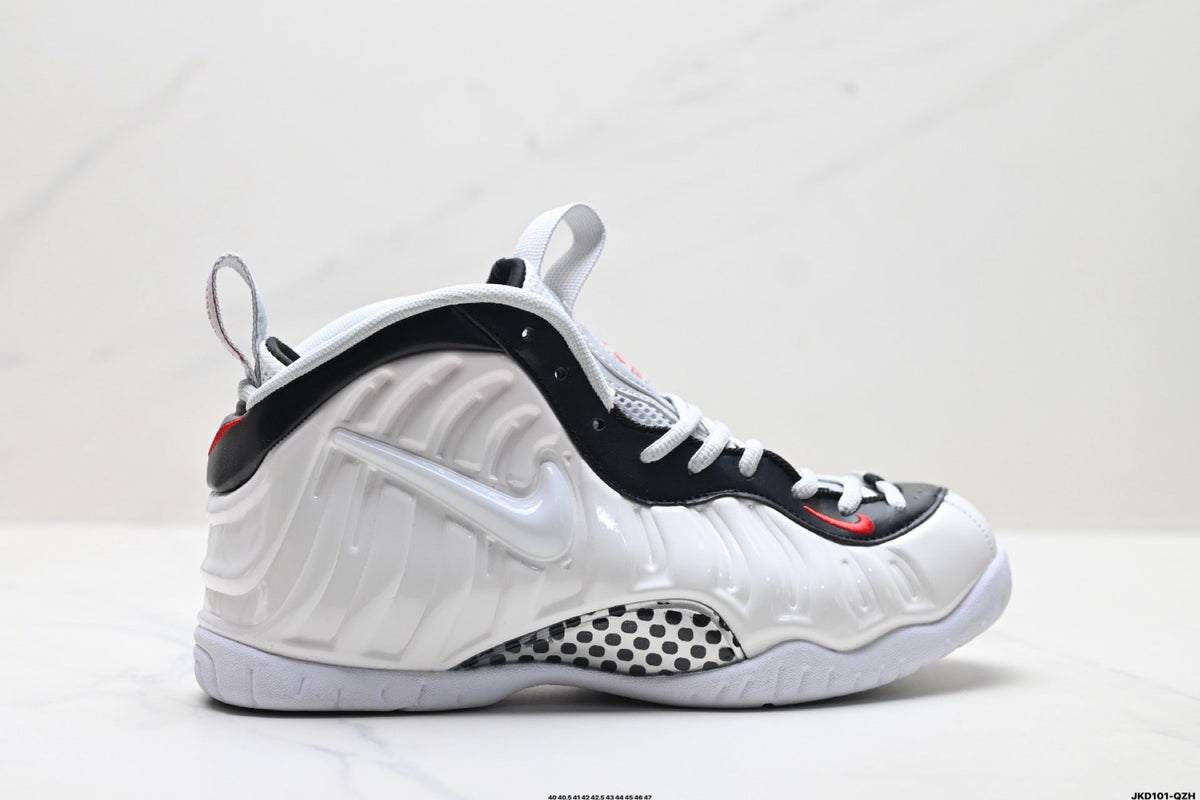 Nike Air More Uptempo White and Black Basketball Sneakers