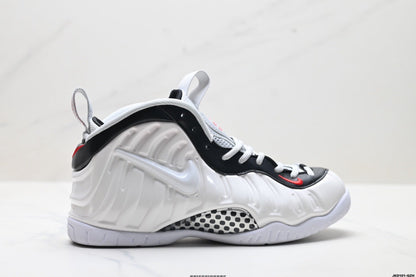 Nike Air More Uptempo White and Black Basketball Sneakers