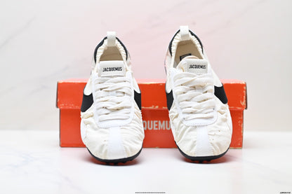 Jacquemus x Nike Jacumoon Low-Top Sneakers, White and Black