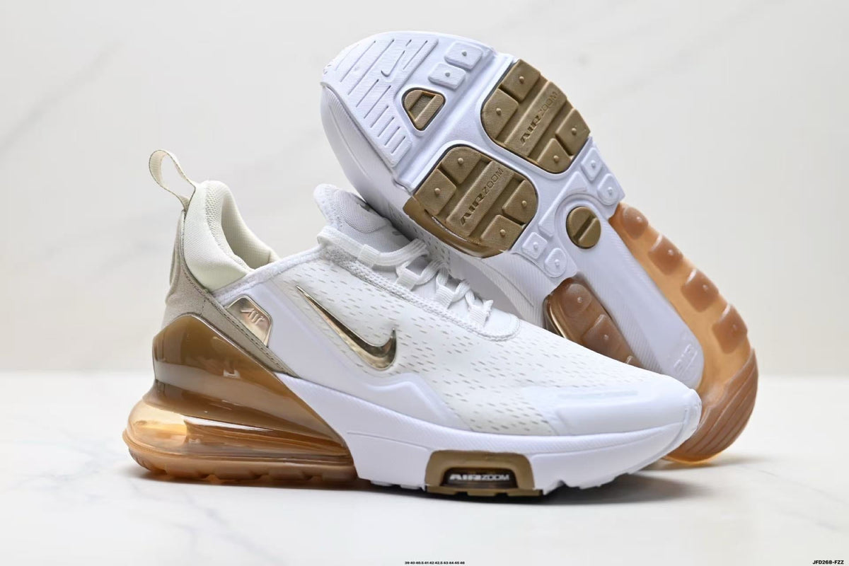 Nike Air Max 720 White and Tan Sneakers