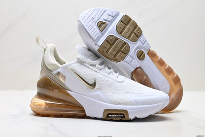 Nike Air Max 720 White and Tan Sneakers