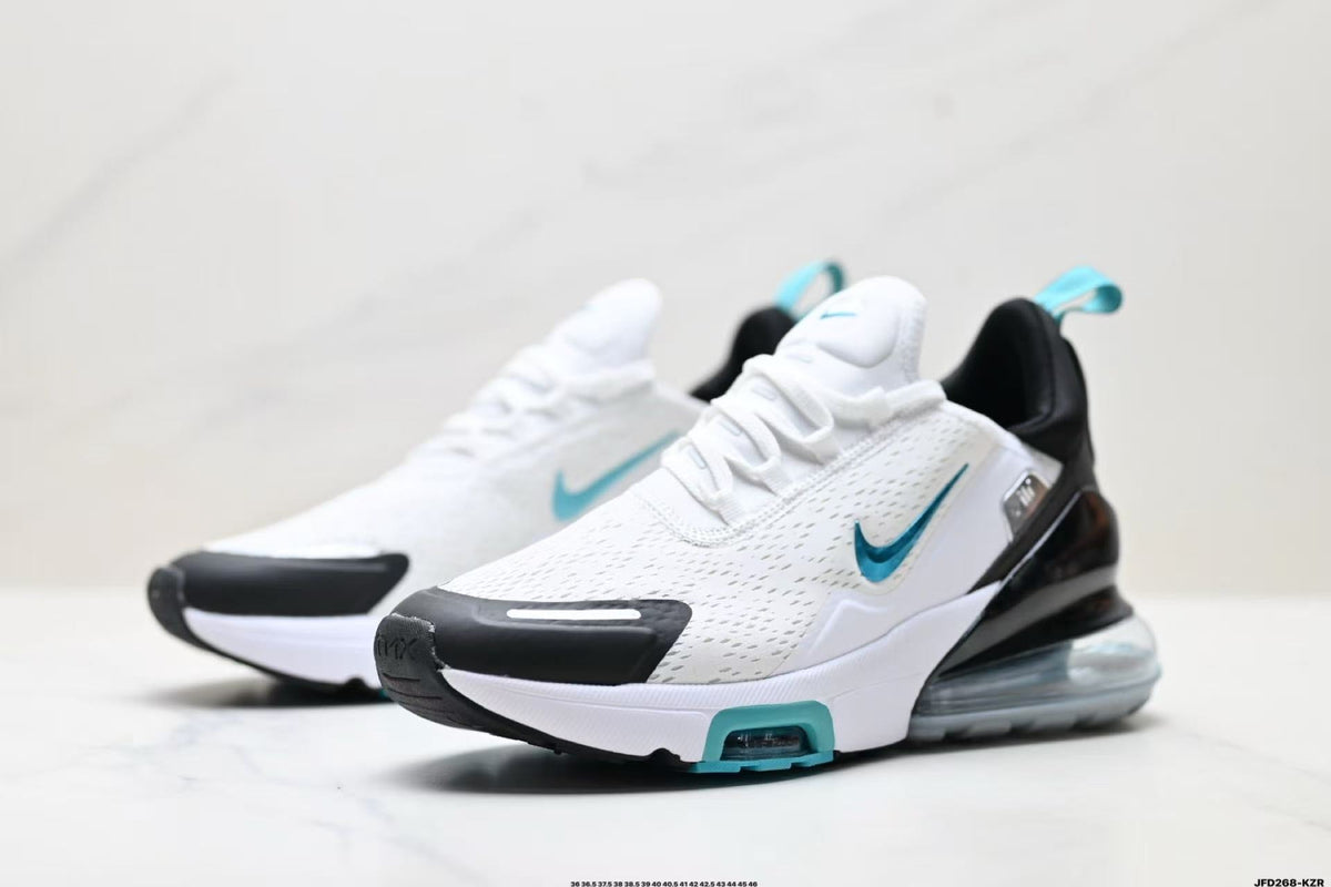 Nike Air Max 270 White Black Teal Sneakers