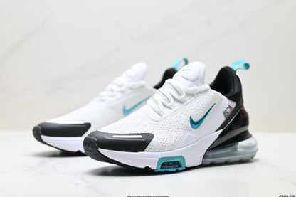 Nike Air Max 270 White Black Teal Sneakers