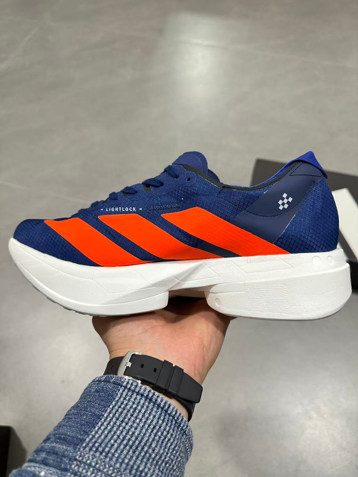 Nike Adizero Lightstrike Pro Running Shoes, Navy and Orange
